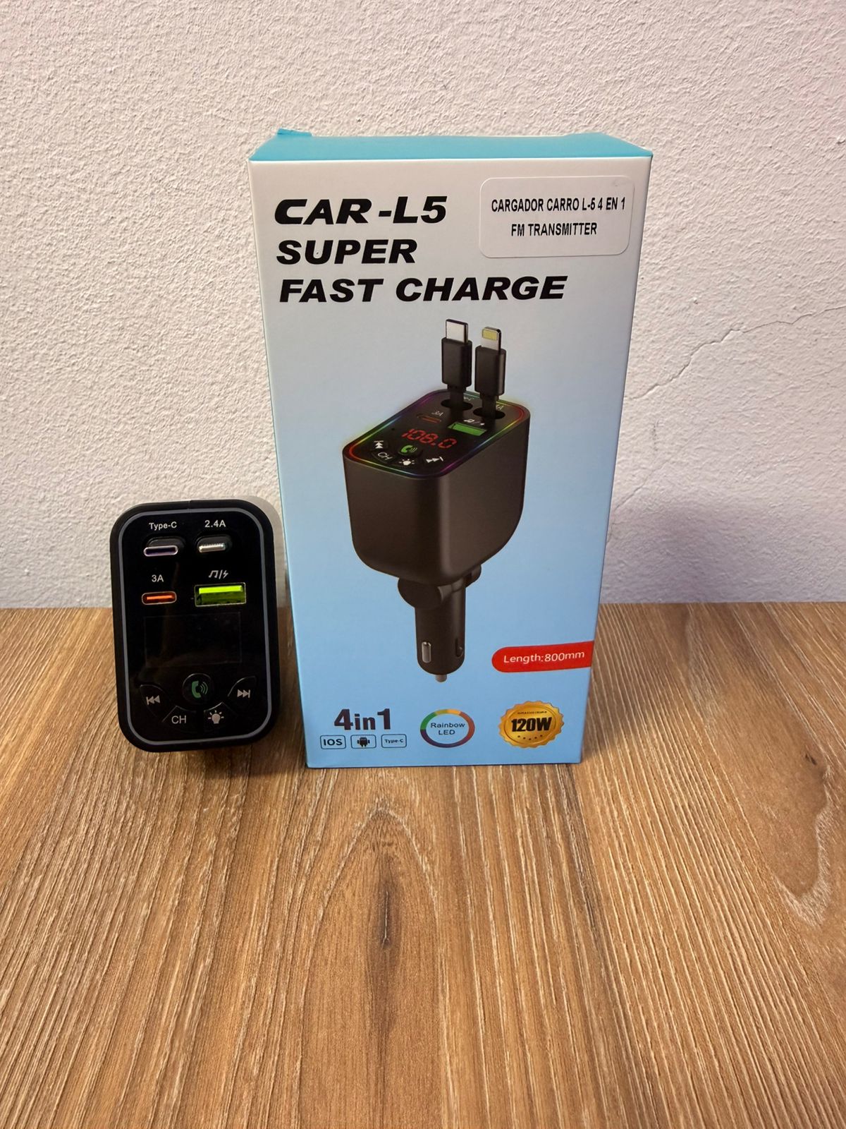 CARGADOR CARRO 4 EN 1